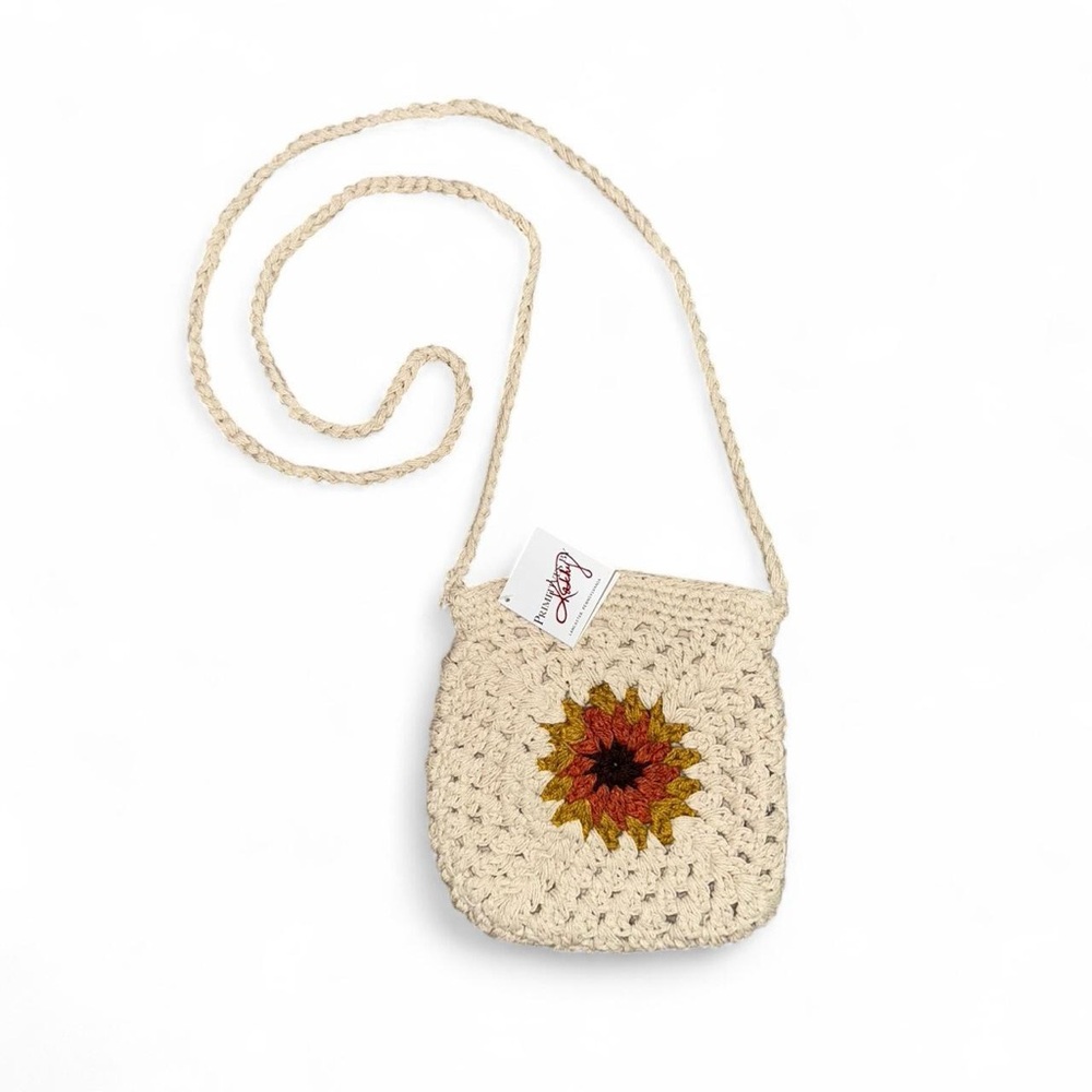 Primitives by Kathy C.W. Moose Crochet Crossbody Sunflower Bag